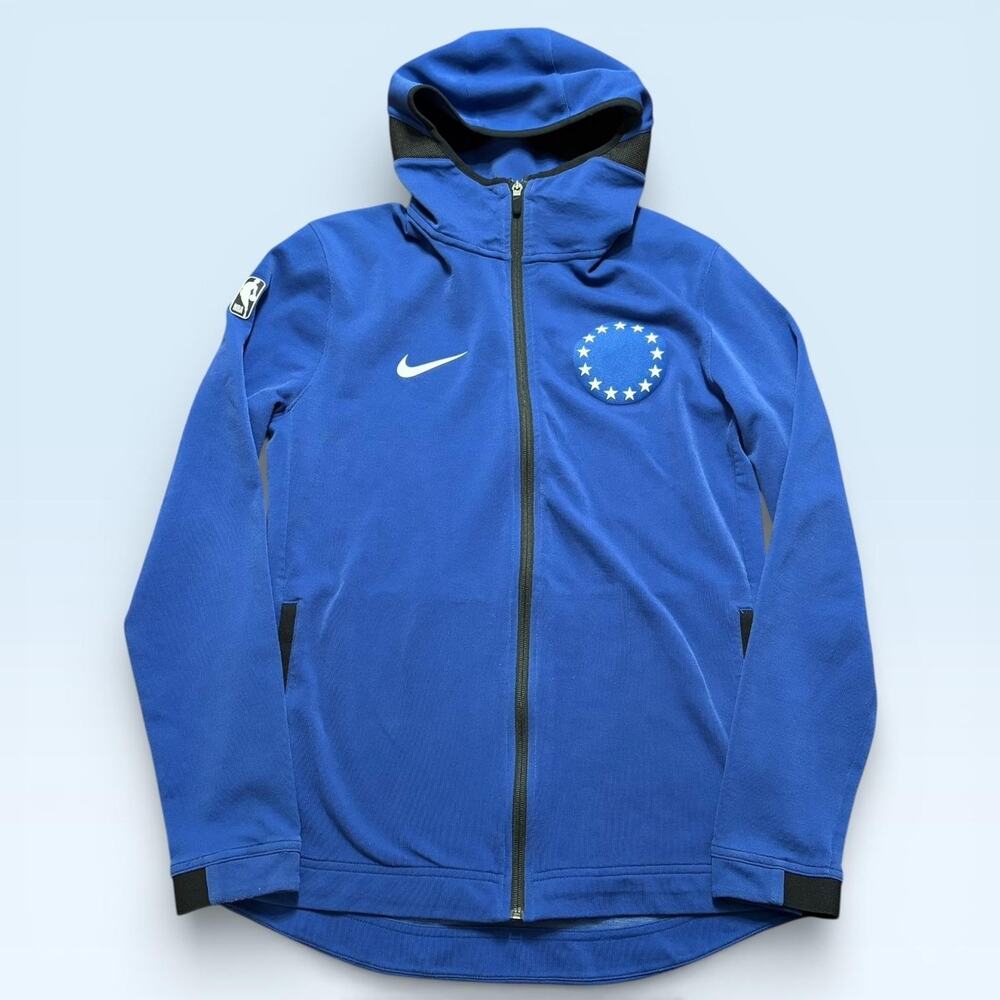 Philadelphia 76ers Jacket Mens Medium Blue NBA Basketball Nike Dri-FIT Zip